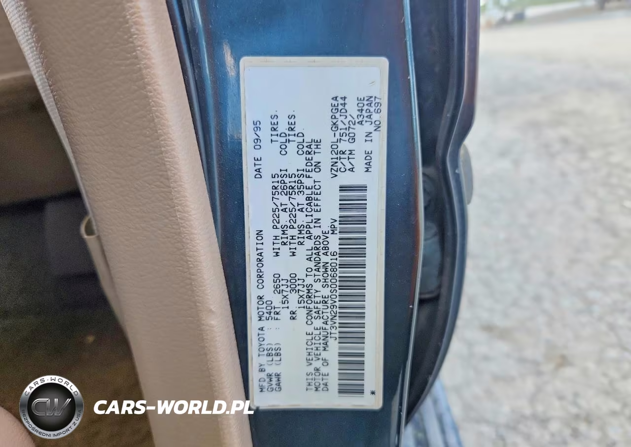 1995 Toyota 4Runner Vn29 Sr5 VIN:JT3VN29V0S0068016 - 13