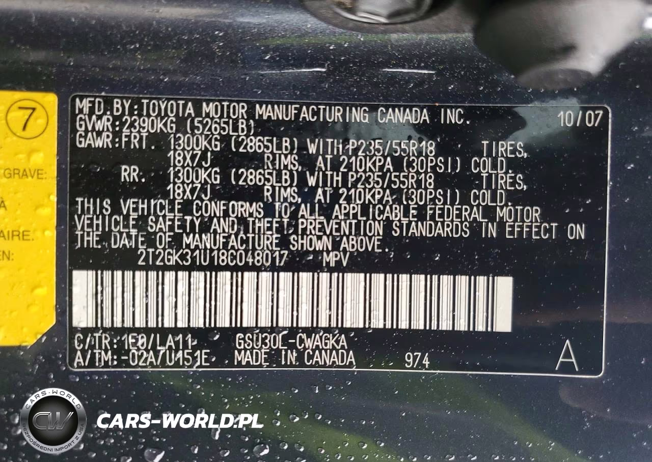 2008 Lexus Rx 350 VIN:2T2GK31U18C048017 - 13
