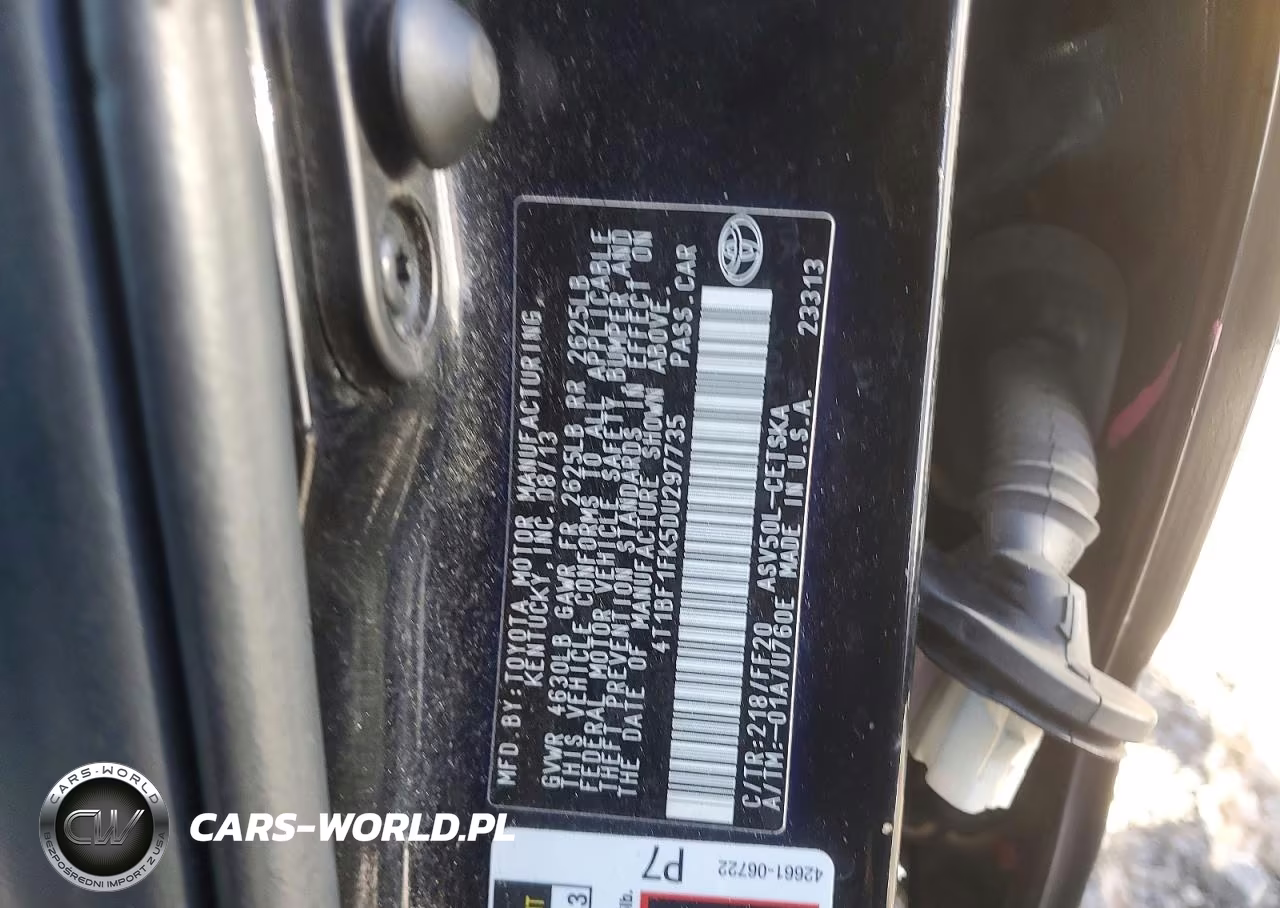 2013 Toyota Camry Se VIN:4T1BF1FK5DU297735 - 13