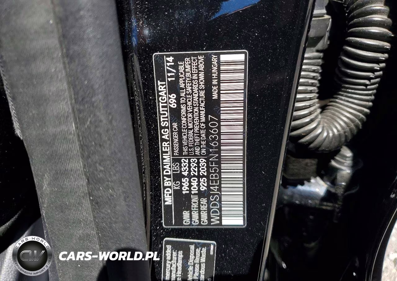 2015 Mercedes-Benz Cla 250 VIN:WDDSJ4EB5FN163607 - 12