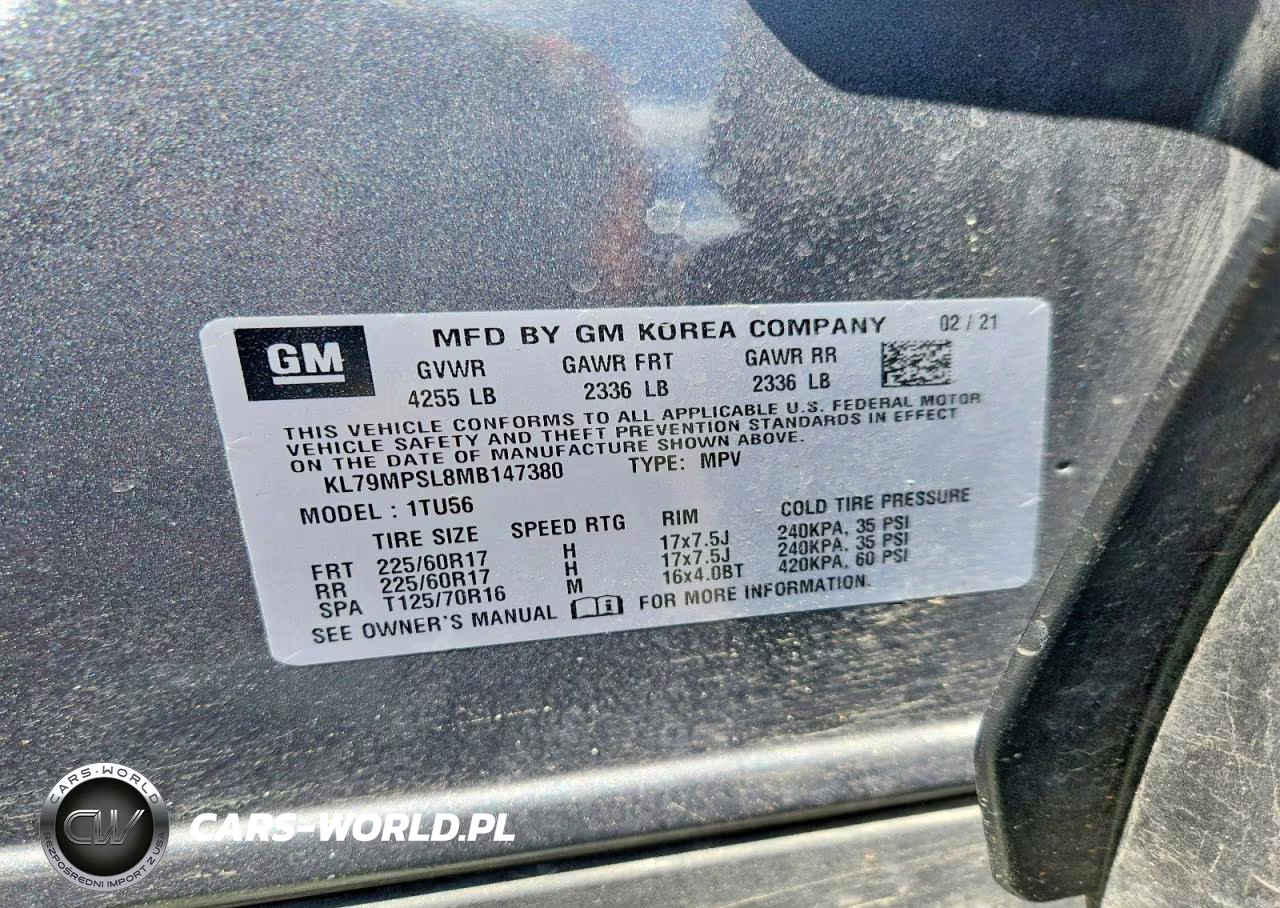 2021 Chevrolet Trailblazer Lt VIN:KL79MPSL8MB147380 - 13