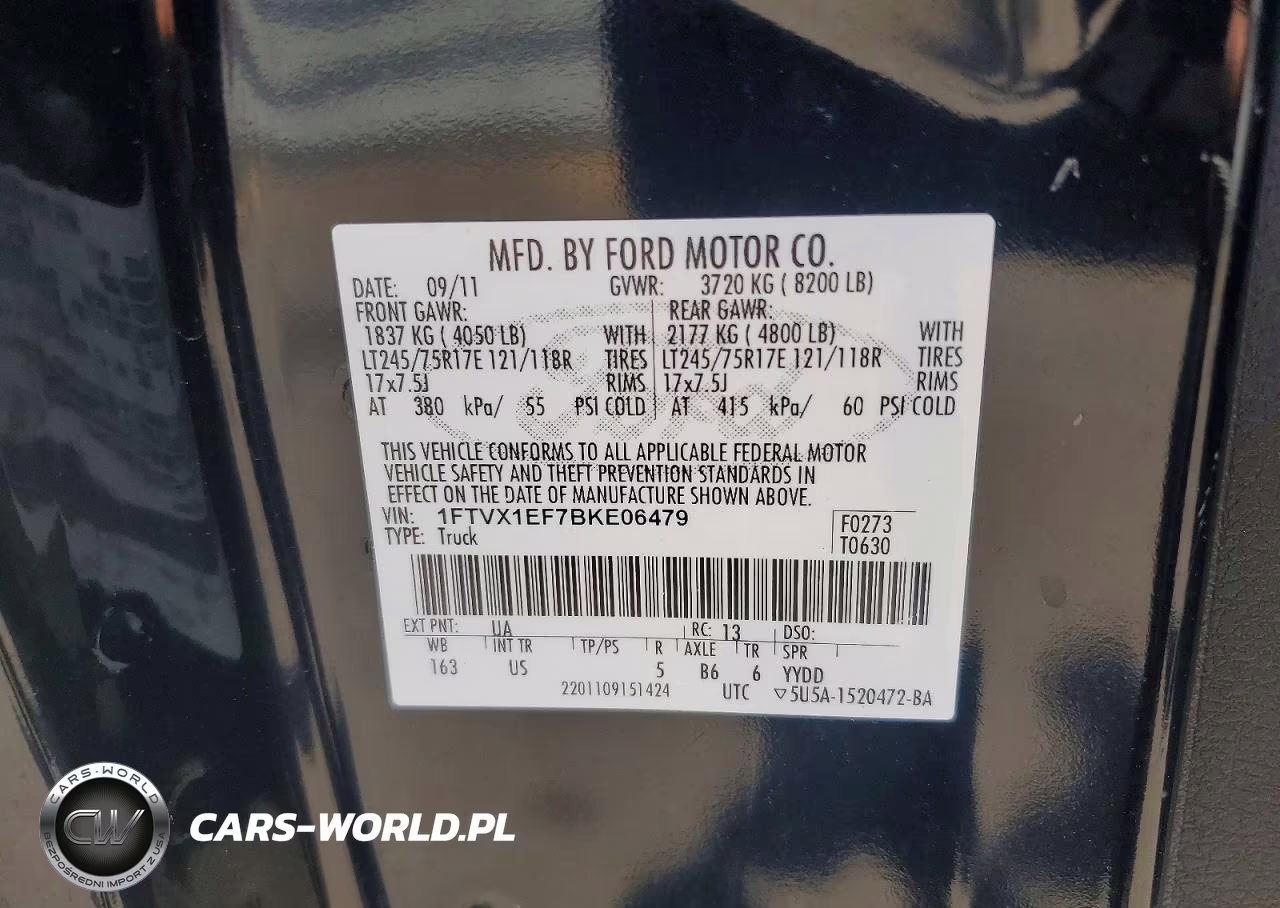 2011 Ford F150 Super Cab VIN:1FTVX1EF7BKE06479 - 12