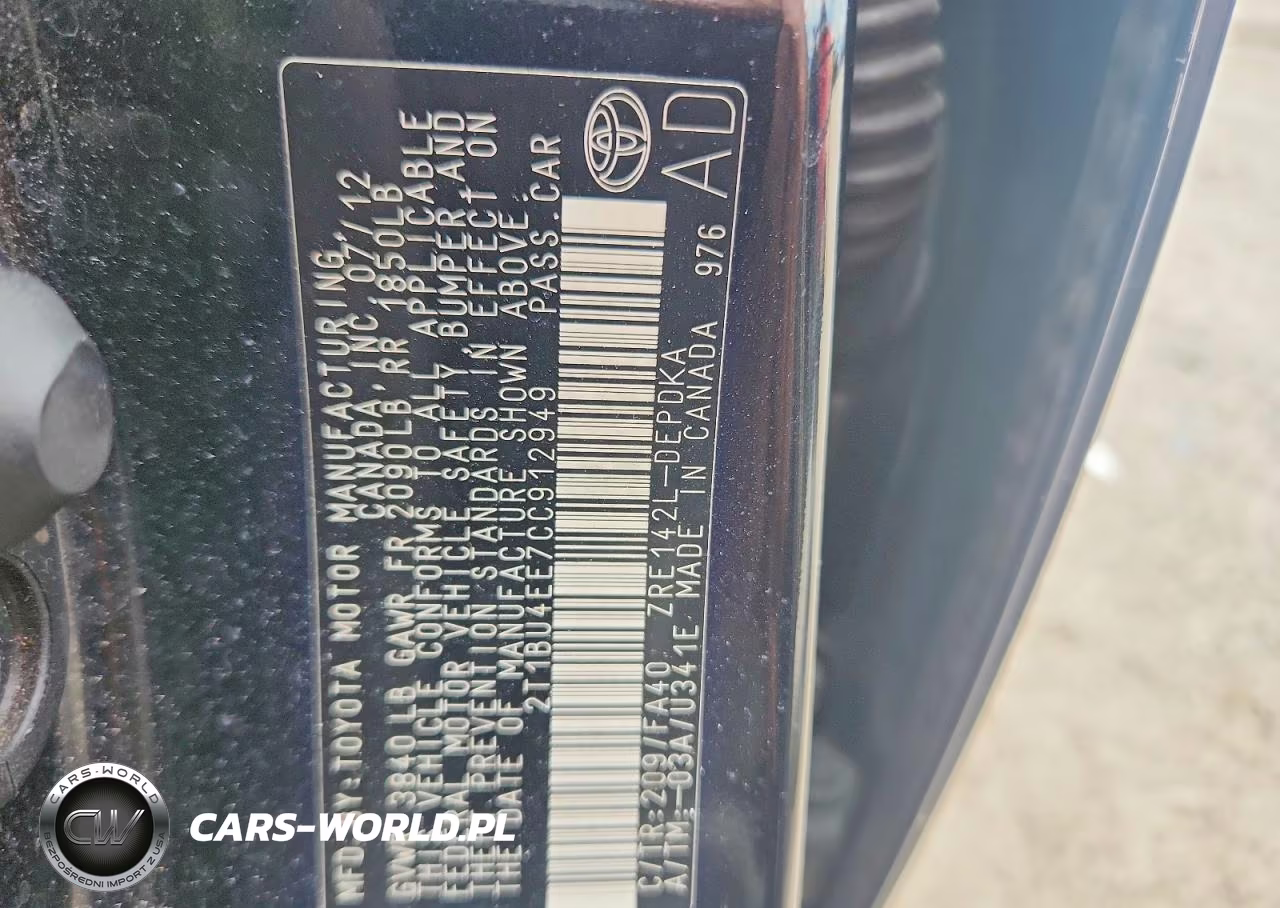 2012 Toyota Corolla L VIN:2T1BU4EE7CC912949 - 13