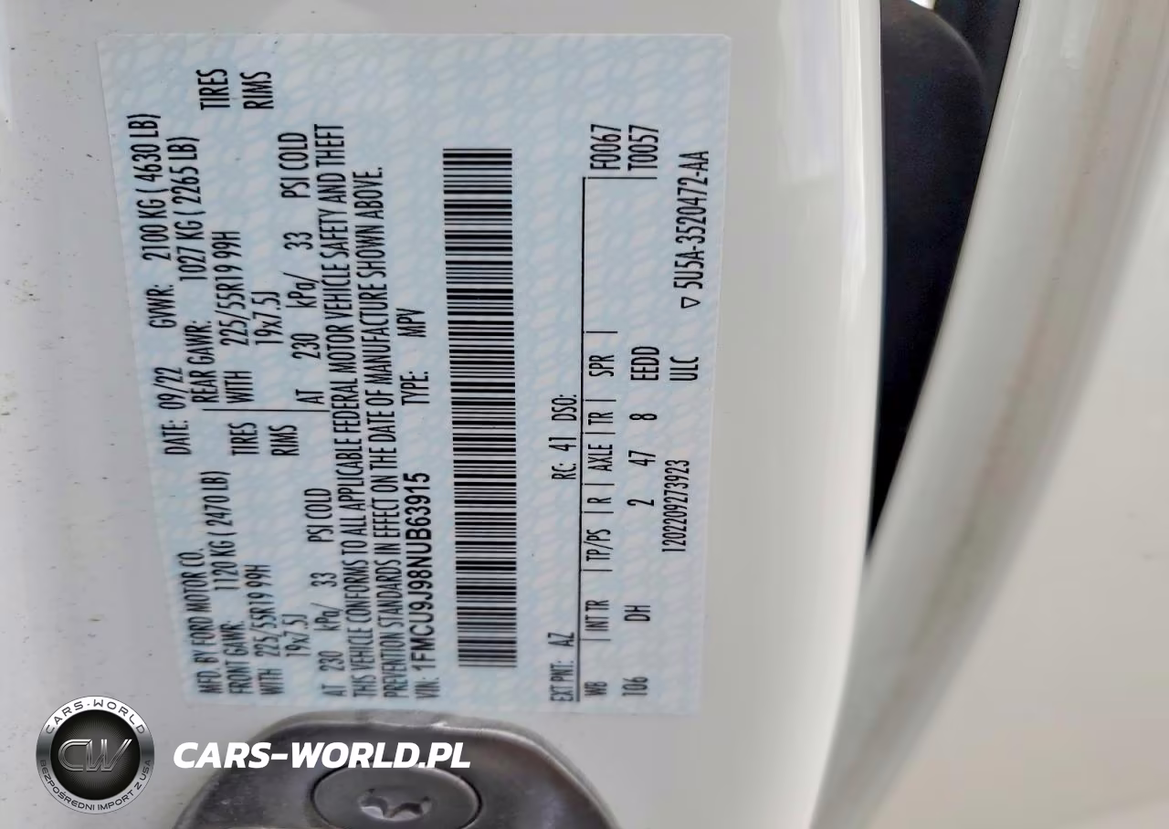 2022 Ford Escape Titanium VIN:1FMCU9J98NUB63915 - 13