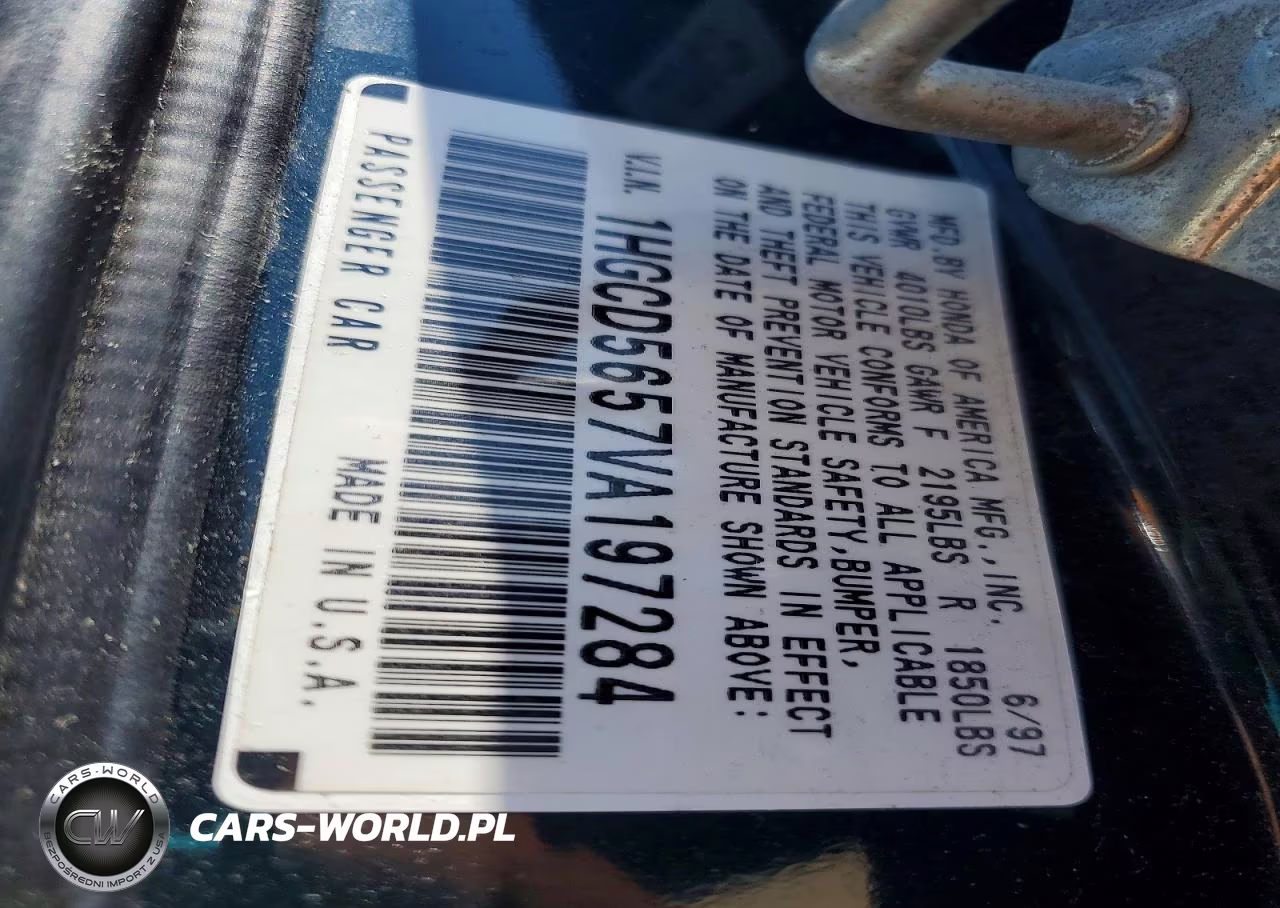 1997 Honda Accord Ex VIN:1HGCD5657VA197284 - 12
