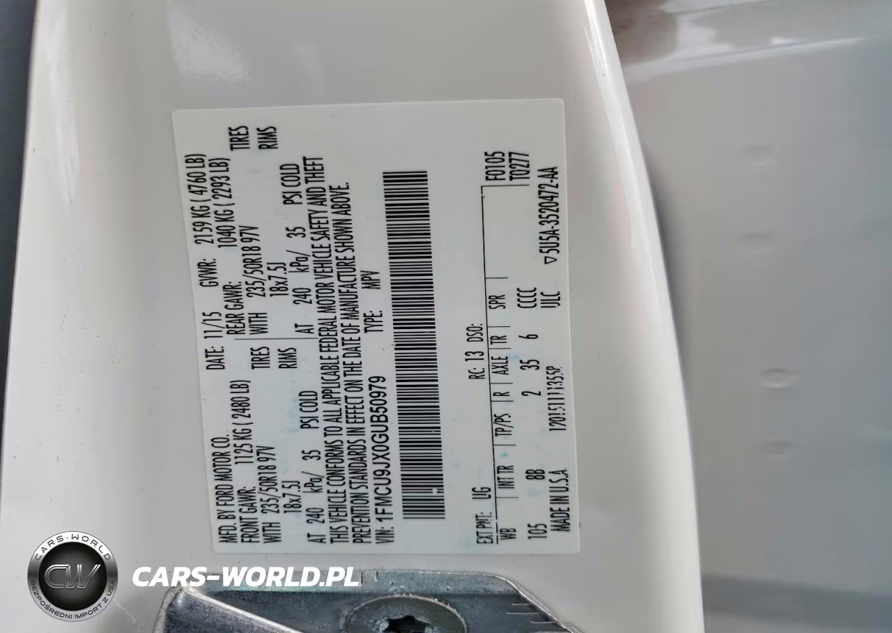 2016 Ford Escape Titanium VIN:1FMCU9JX0GUB50979 - 13