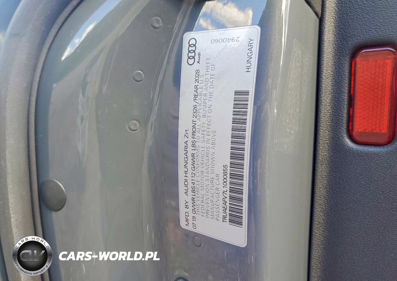 2020 Audi Tt VIN:TRUAEAFV7L1000855 - 12