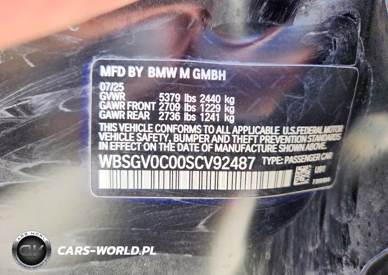2025 BMW M8 VIN:WBSGV0C00SCV92487 - 12
