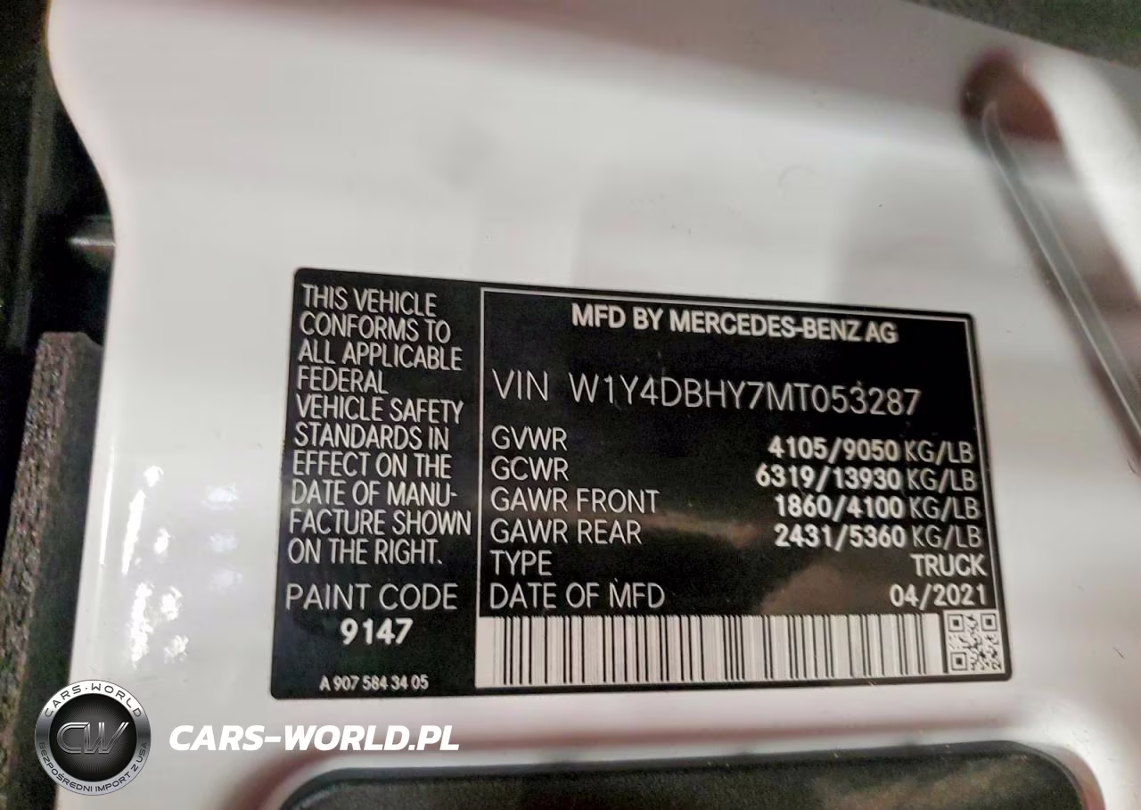 2021 Mercedes-Benz Sprinter 2500 VIN:W1Y4DBHY7MT053287 - 13