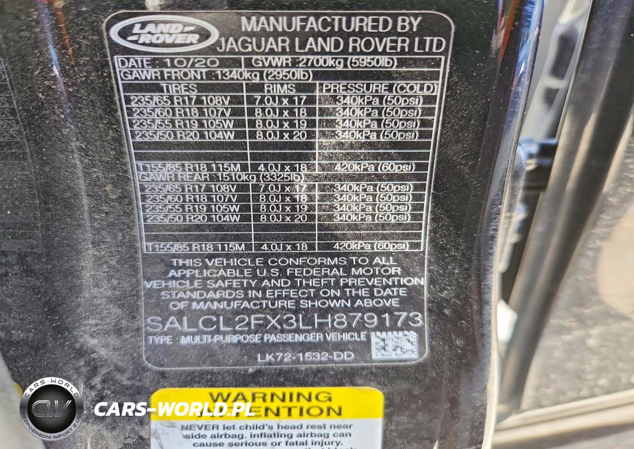 2020 Land Range Rove VIN:SALCL2FX3LH879173 - 13