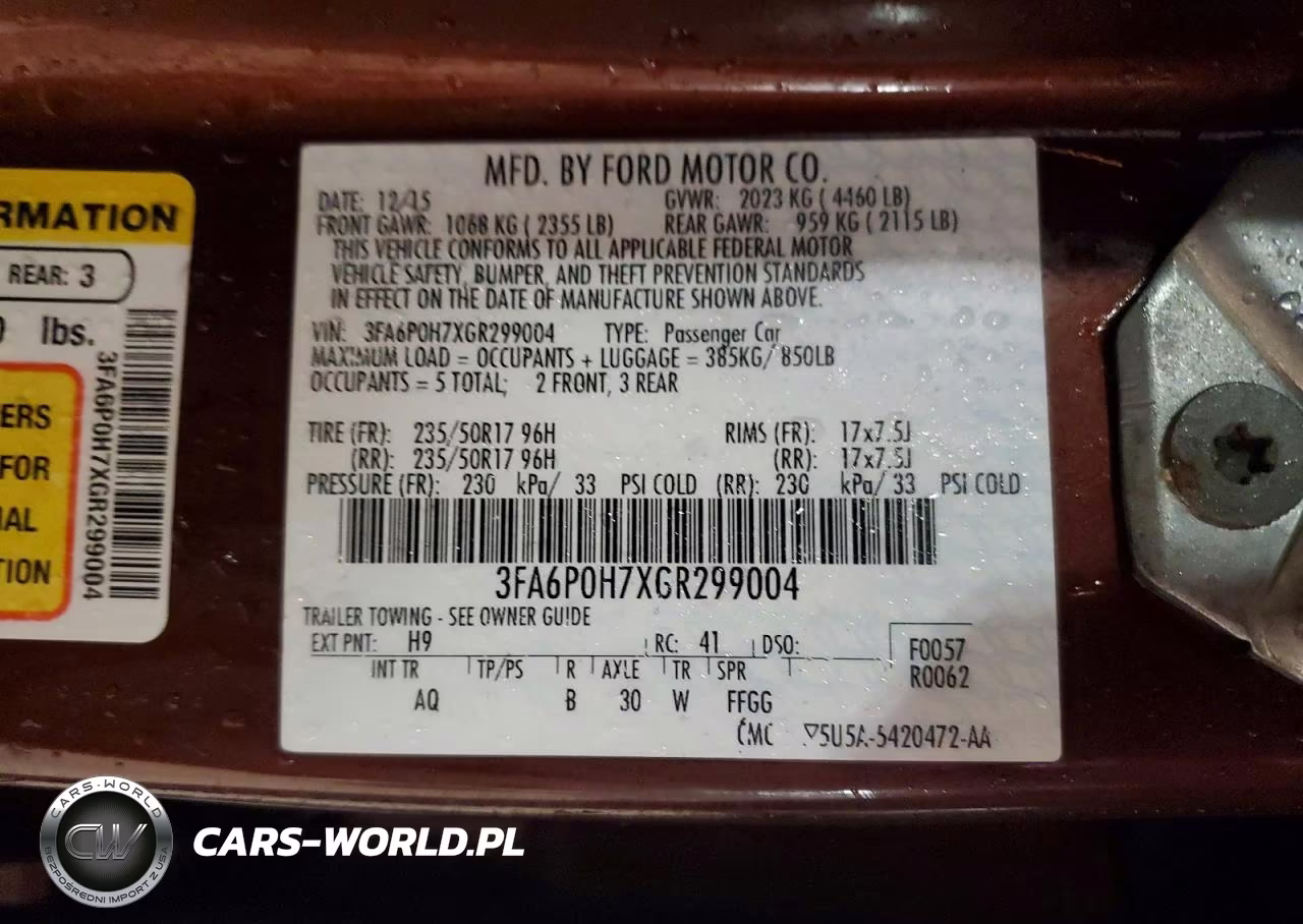 2016 Ford Fusion Se VIN:3FA6P0H7XGR299004 - 12