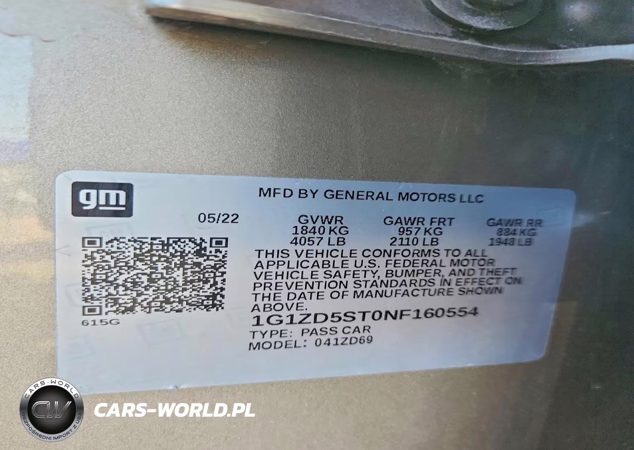 2022 Chevrolet Malibu Lt VIN:1G1ZD5ST0NF160554 - 12
