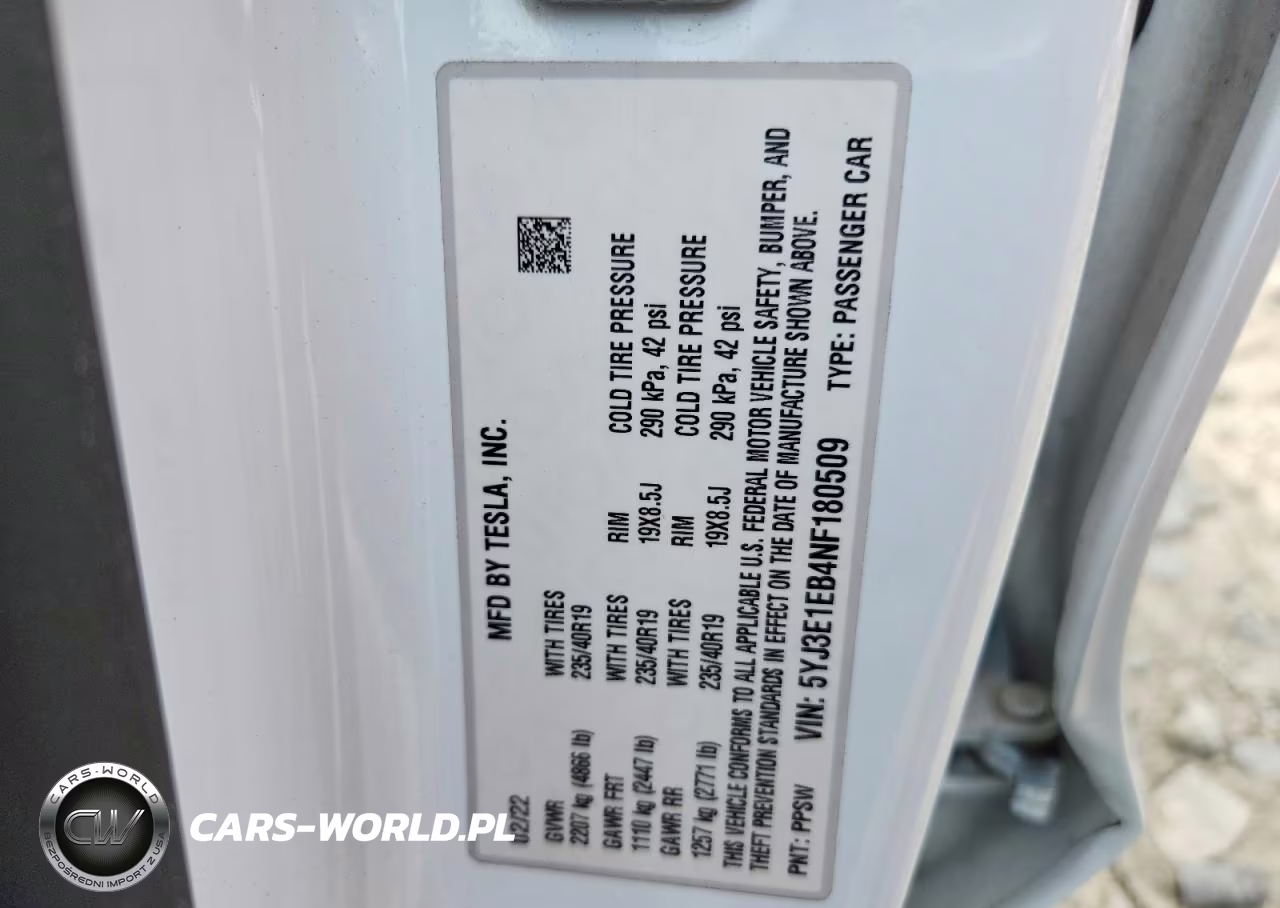 2022 Tesla Model 3 VIN:5YJ3E1EB4NF180509 - 12