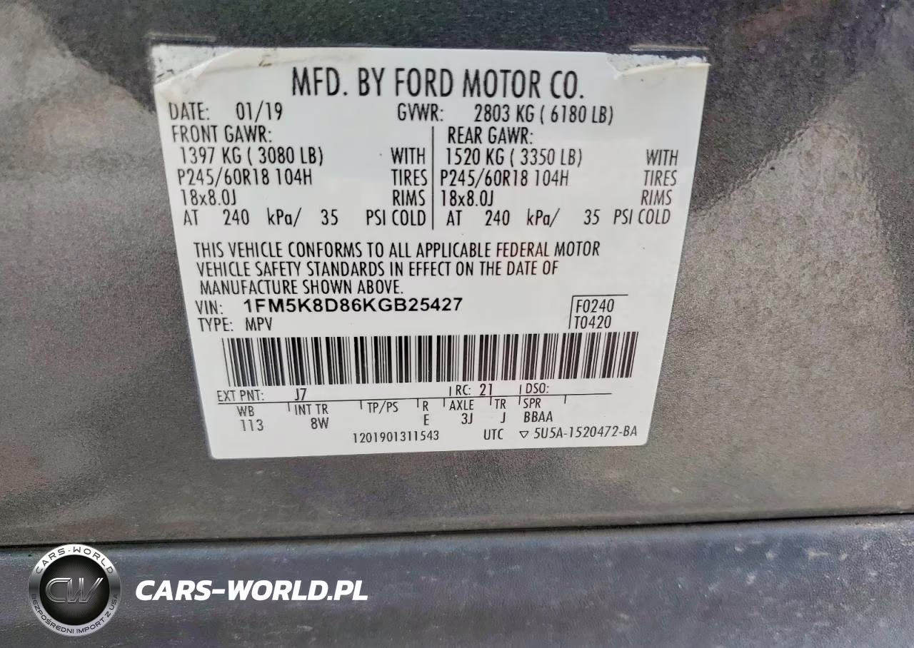 2019 Ford Explorer Xlt VIN:1FM5K8D86KGB25427 - 13