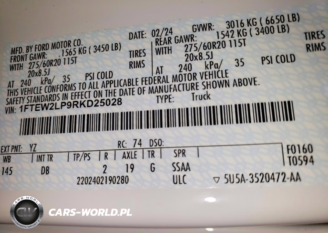 2024 Ford F150 Stx VIN:1FTEW2LP9RKD25028 - 12