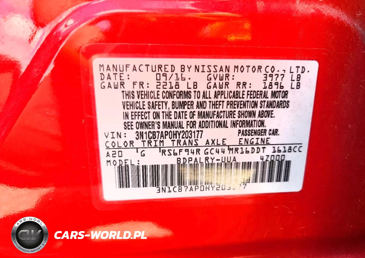 2017 Nissan Sentra Sr Turbo VIN:3N1CB7AP0HY203177 - 12