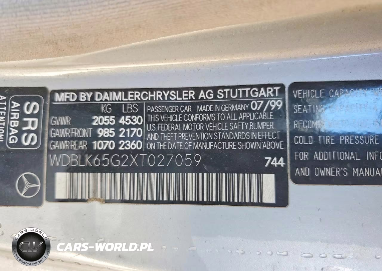 1999 Mercedes-Benz Clk 320 VIN:WDBLK65G2XT027059 - 12