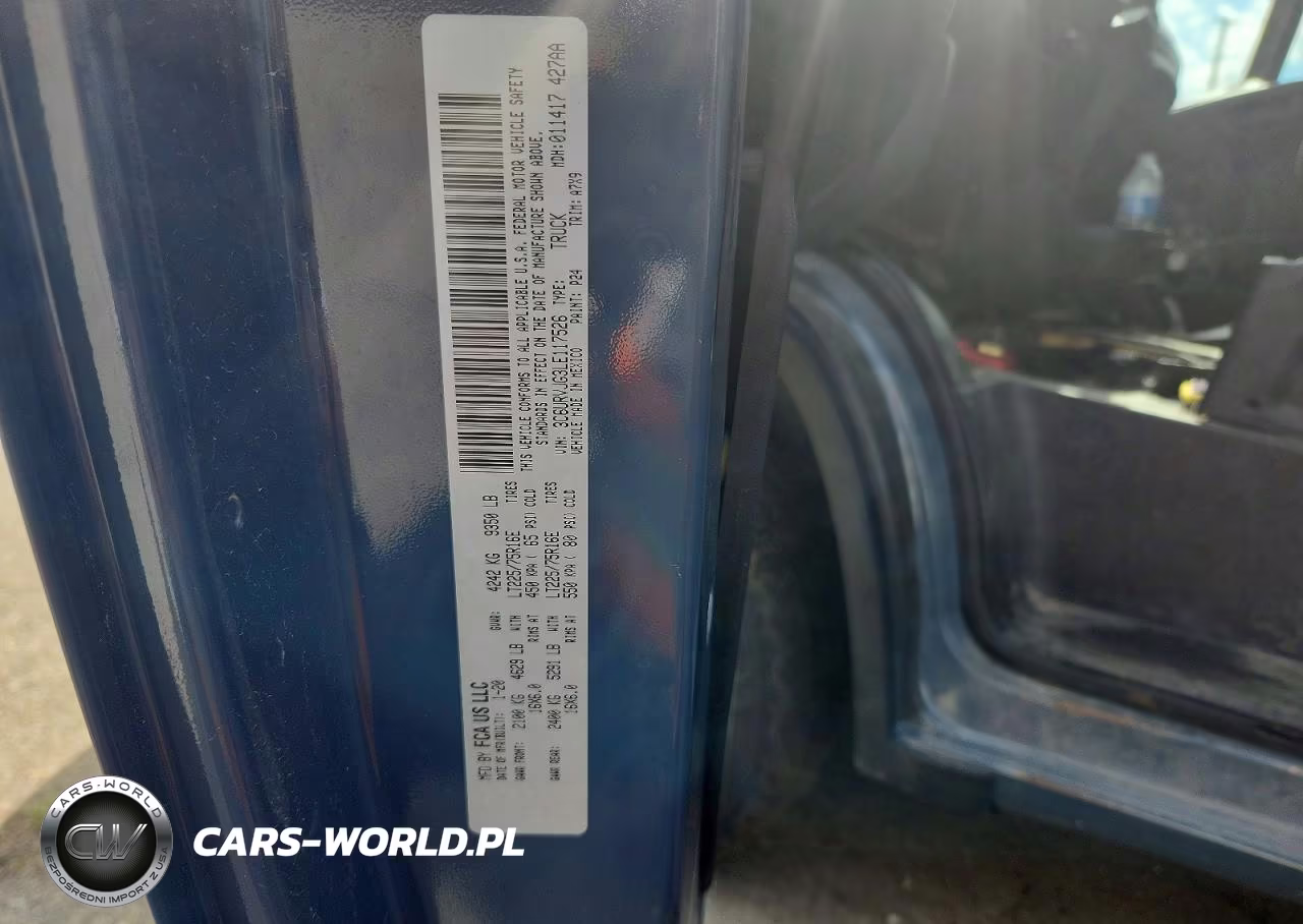 2020 Ram Promaster 3500 3500 High VIN:3C6URVJG3LE117526 - 13