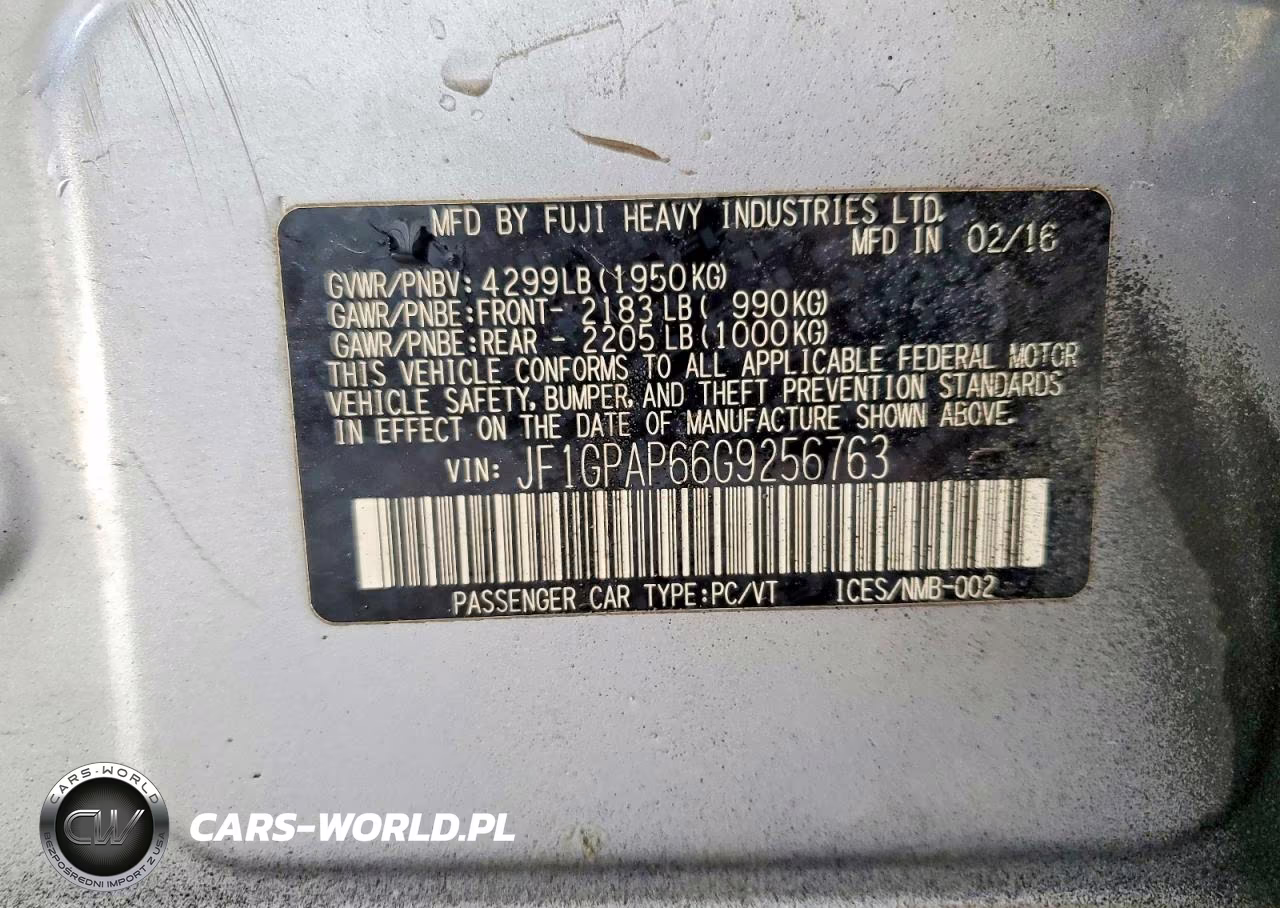 2016 Subaru Impreza Sport Premium VIN:JF1GPAP66G9256763 - 13