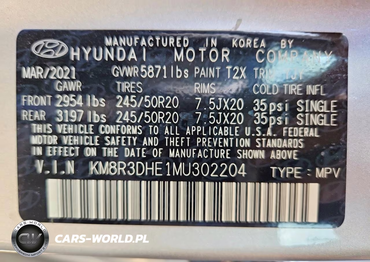 2021 Hyundai Palisade Sel VIN:KM8R3DHE1MU302204 - 13