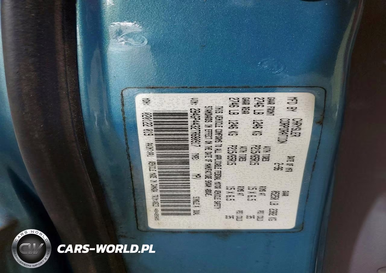 1996 Dodge Grand Caravan Se VIN:2B4GP4432TR680917 - 13