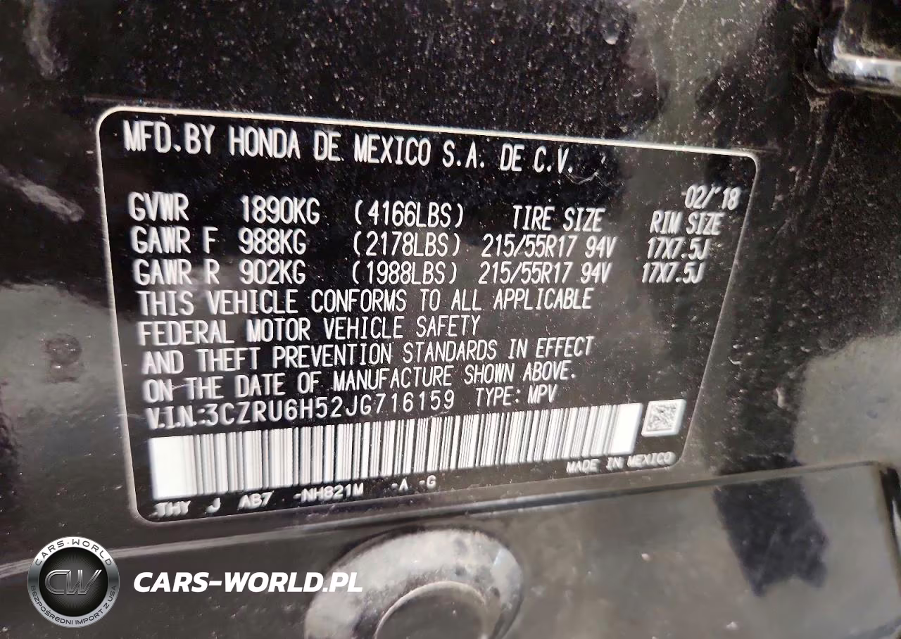2018 Honda Hr-V Ex VIN:3CZRU6H52JG716159 - 14