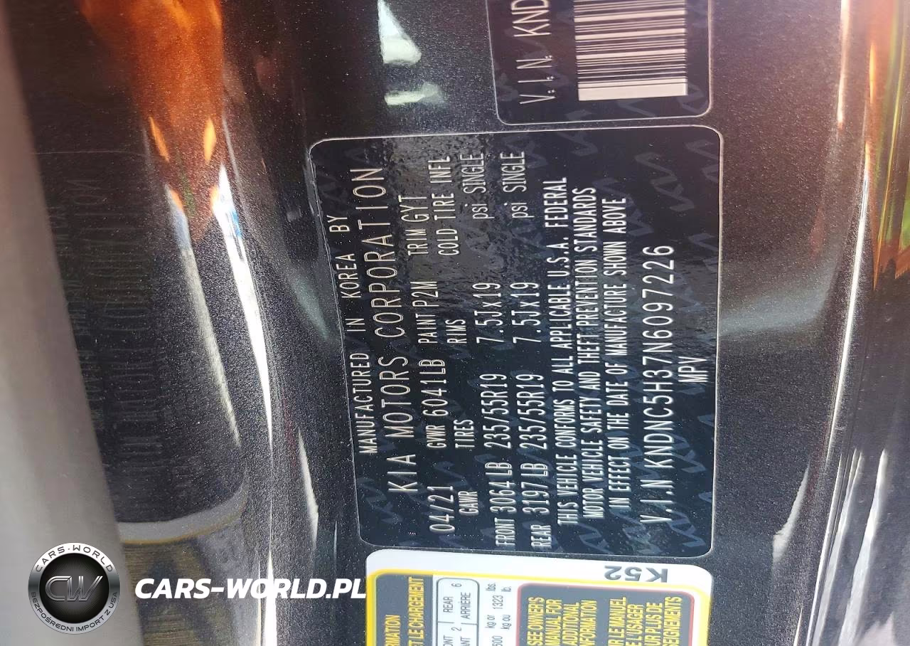 2022 Kia Carnival Ex VIN:KNDNC5H37N6097226 - 13