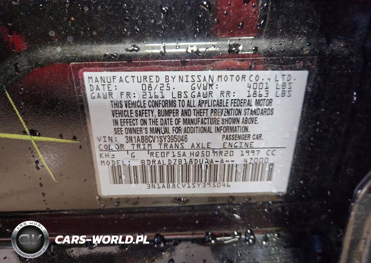 2025 Nissan Sentra Sv VIN:3N1AB8CV1SY395046 - 12