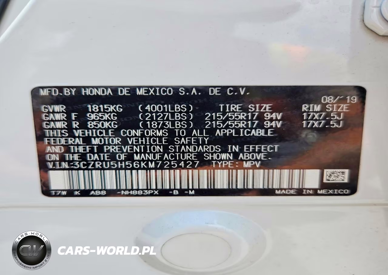 2019 Honda Hr-V Ex VIN:3CZRU5H56KM725427 - 13