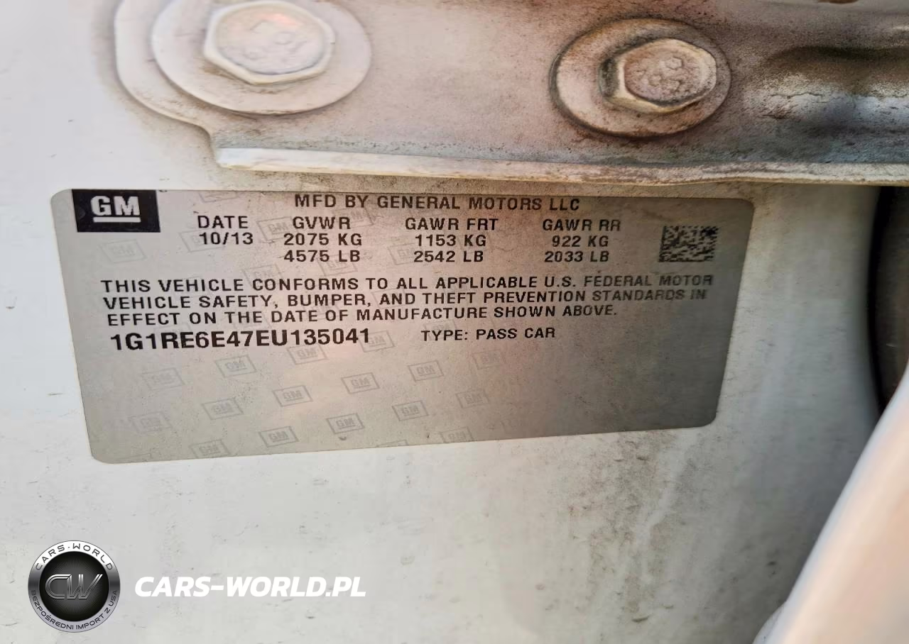 2014 Chevrolet Volt VIN:1G1RE6E47EU135041 - 12