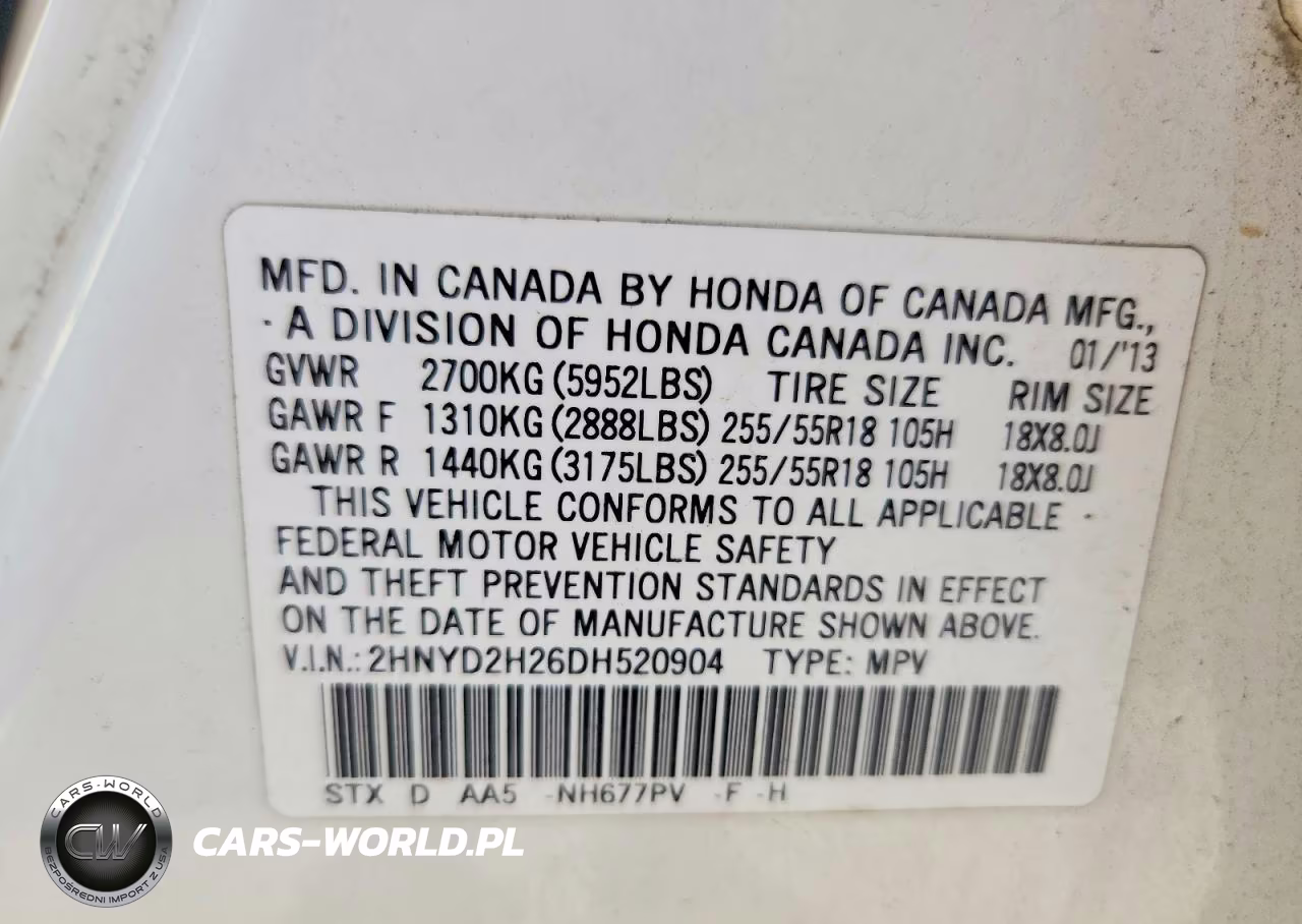 2013 Acura Mdx VIN:2HNYD2H26DH520904 - 13