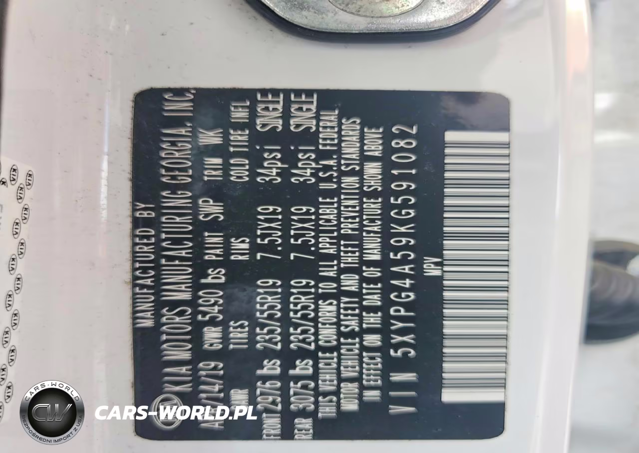2019 Kia Sorento S V6 VIN:5XYPG4A59KG591082 - 14