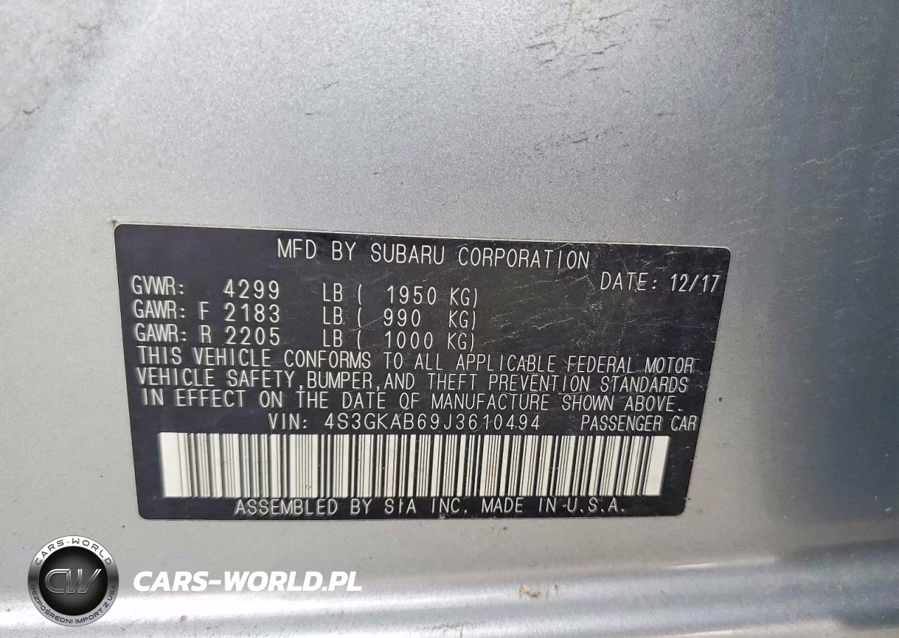 2018 Subaru Impreza Premium VIN:4S3GKAB69J3610494 - 12