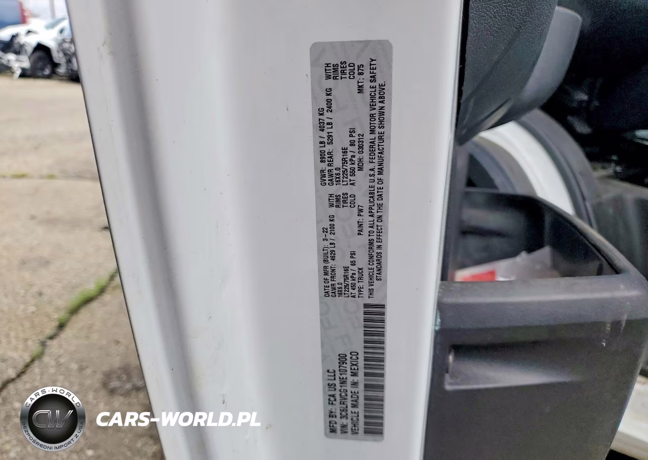 2022 Ram Promaster 2500 2500 High VIN:3C6LRVCG1NE107900 - 13