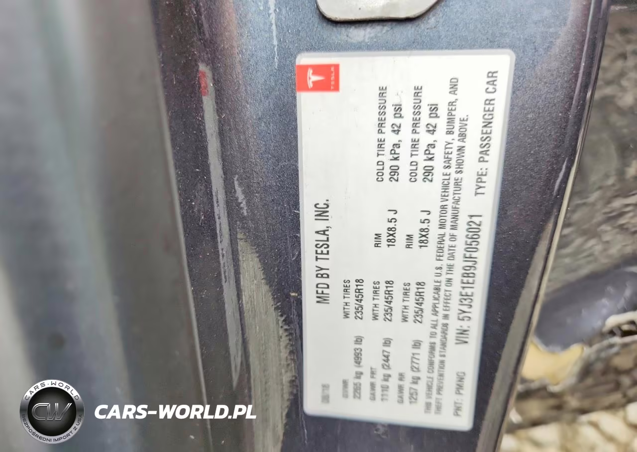 2018 Tesla Model 3 VIN:5YJ3E1EB9JF056021 - 13