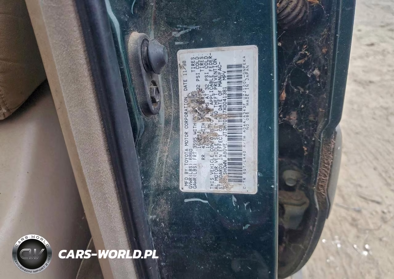 1999 Toyota Land Cruiser VIN:JT3HT05J7X0041381 - 13