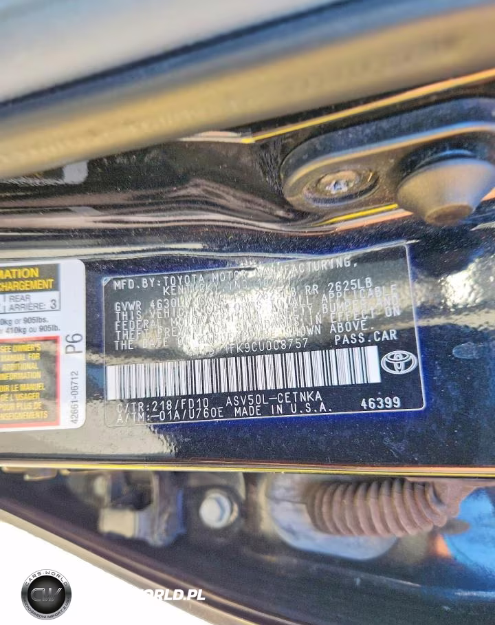 2012 Toyota Camry Le VIN:4T1BF1FK9CU008757 - 12