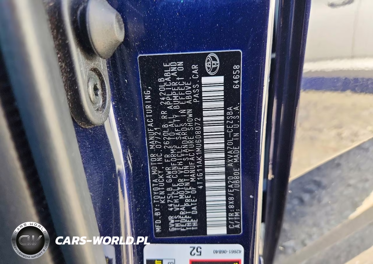2021 Toyota Camry Se VIN:4T1G11AK1MU608072 - 12