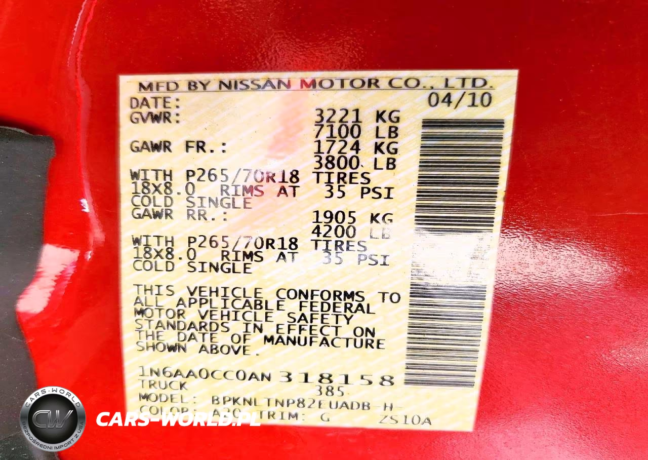 2010 Nissan Titan Se VIN:1N6AA0CC0AN318158 - 12