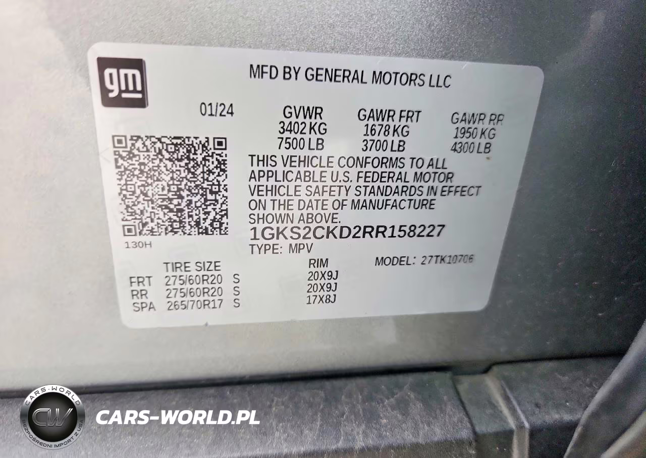 2024 GMC Yukon At4 VIN:1GKS2CKD2RR158227 - 13