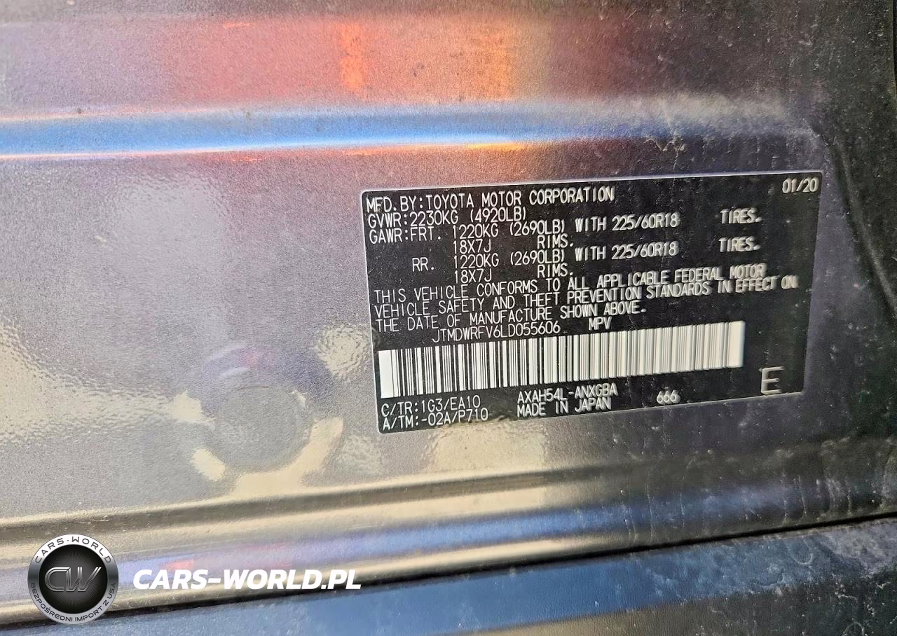 2020 Toyota Rav4 Limited VIN:JTMDWRFV6LD055606 - 12
