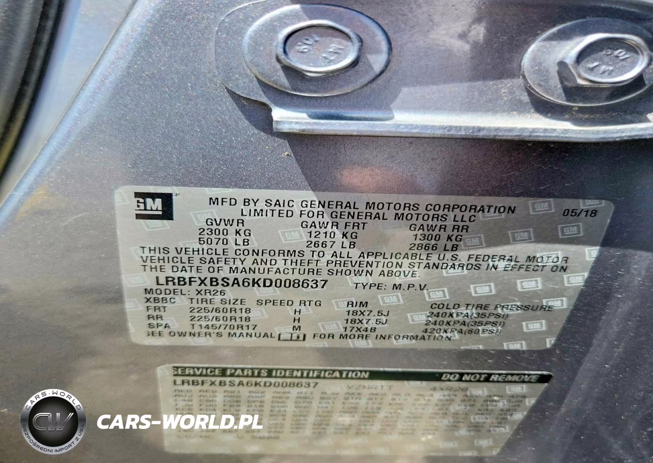 2019 Buick Envision Preferred VIN:LRBFXBSA6KD008637 - 13