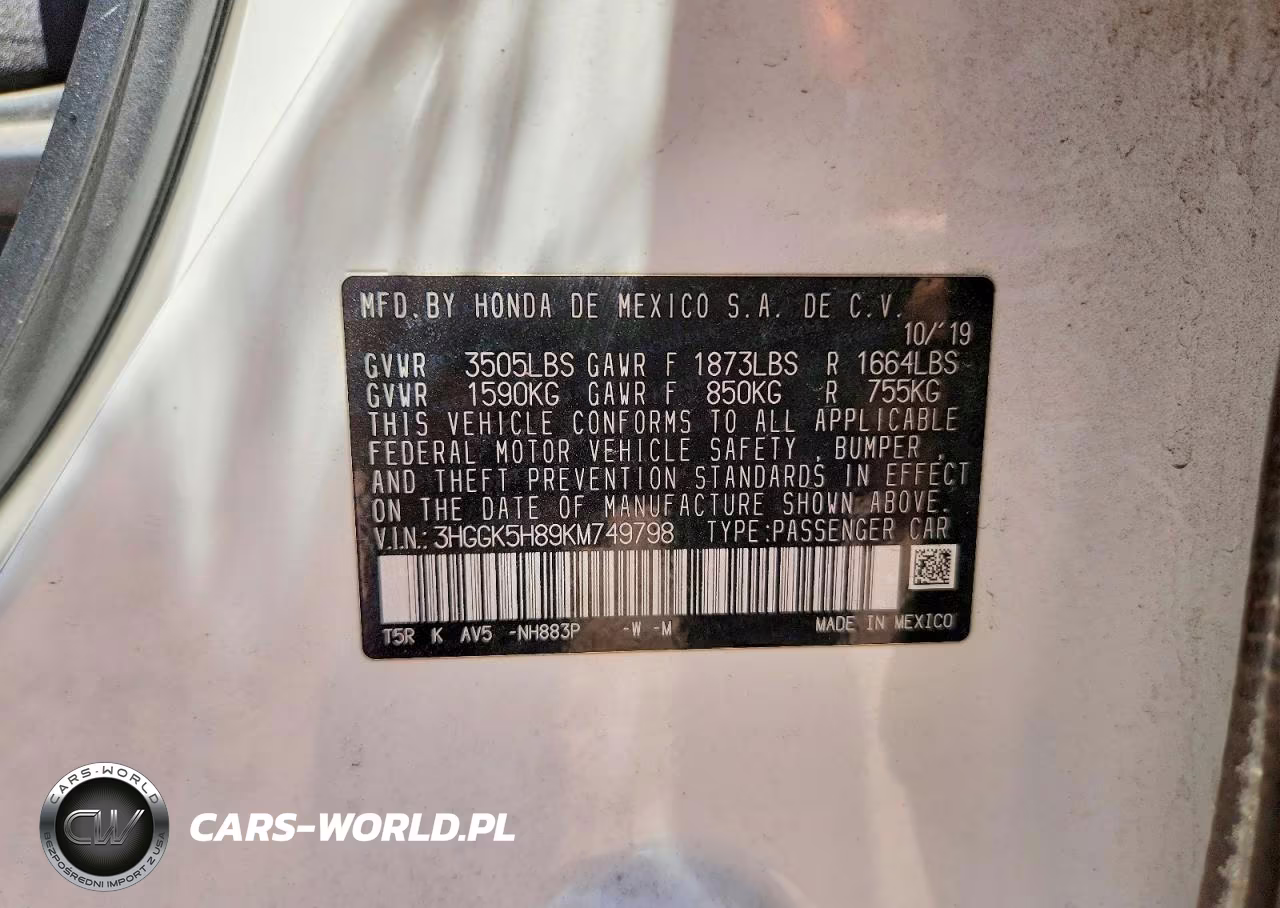 2019 Honda Fit Ex VIN:3HGGK5H89KM749798 - 12