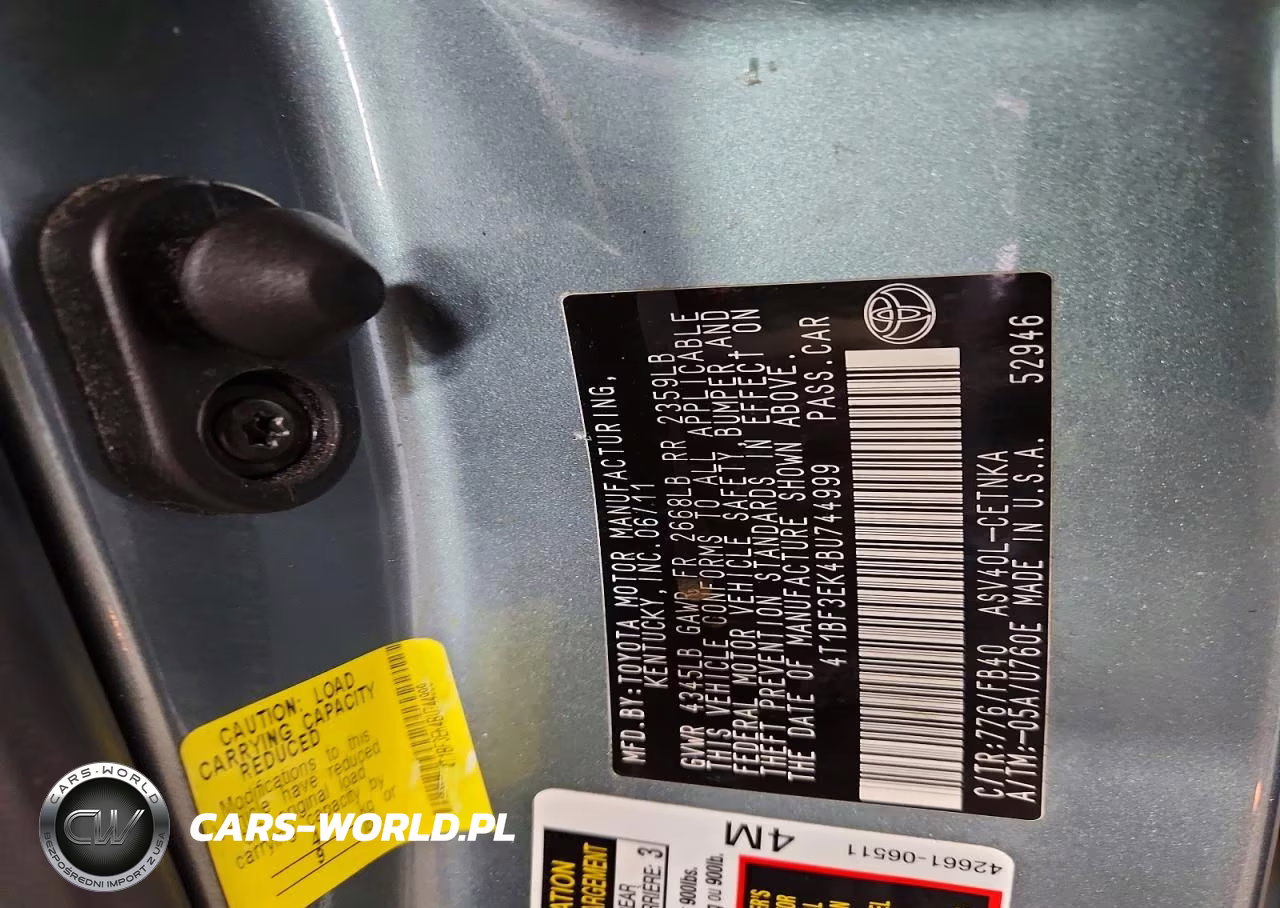 2011 Toyota Camry Le VIN:4T1BF3EK4BU744999 - 12
