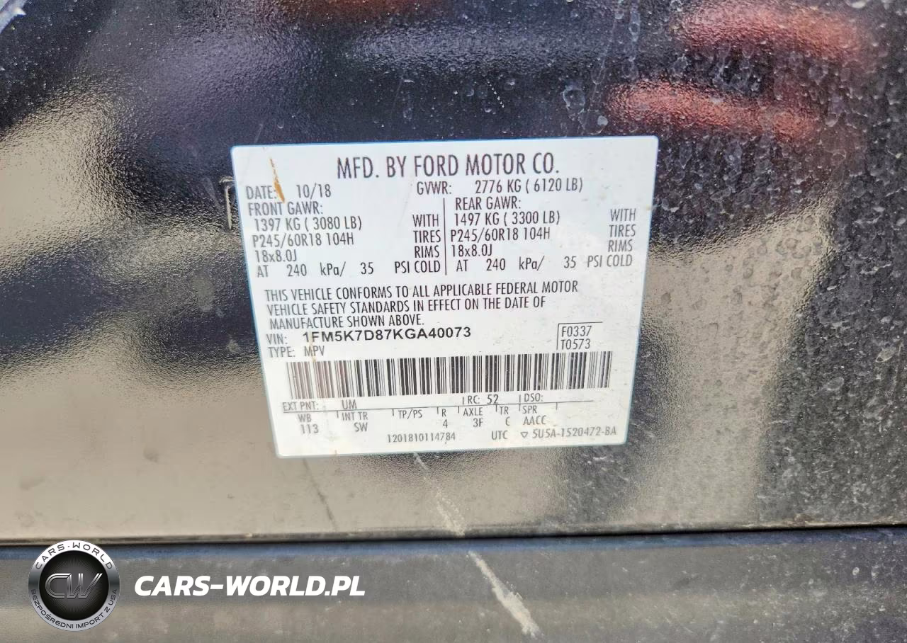 2019 Ford Explorer Xlt VIN:1FM5K7D87KGA40073 - 14