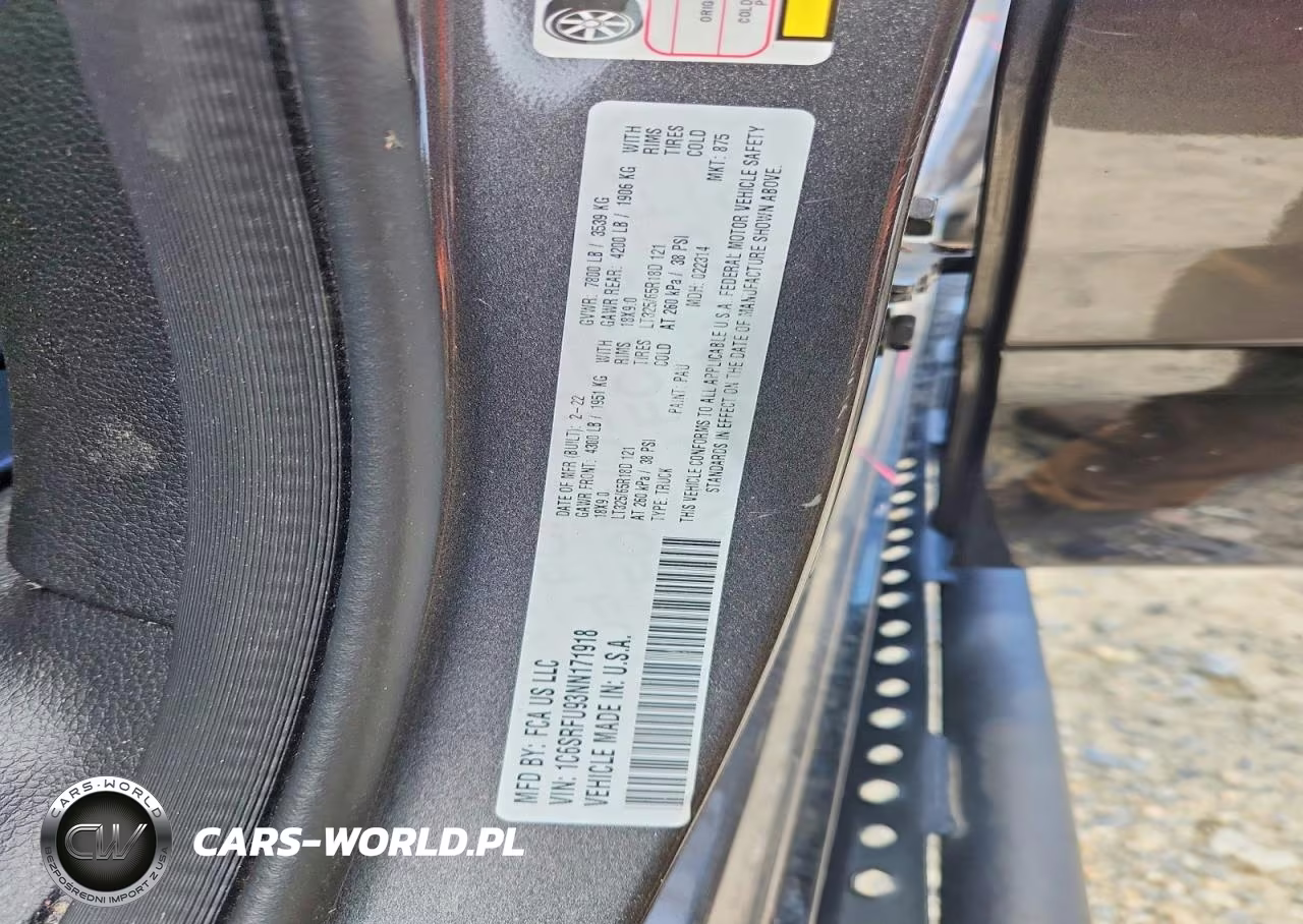 2022 Ram 1500 Trx VIN:1C6SRFU93NN171918 - 13