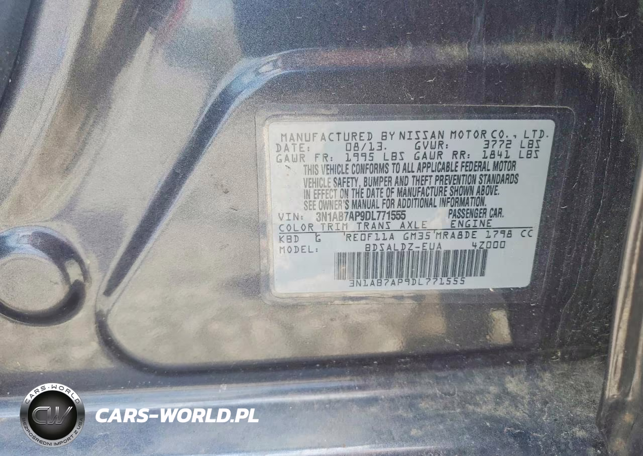 2013 Nissan Sentra S VIN:3N1AB7AP9DL771555 - 12