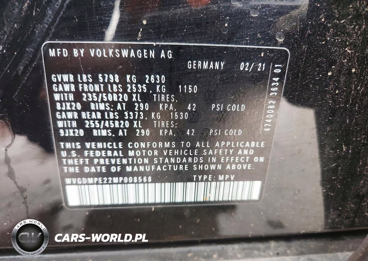 2021 Volkswagen Id.4 First Edition VIN:WVGDMPE22MP008568 - 12