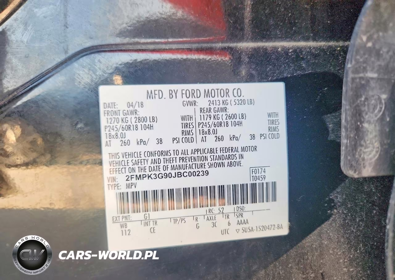 2018 Ford Edge Se VIN:2FMPK3G90JBC00239 - 13