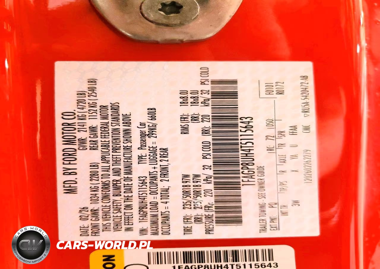 2026 Ford Mustang VIN:1FAGP8UH4T5115643 - 12